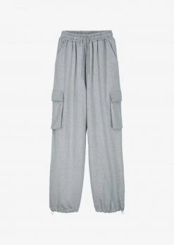 The Frankie Shop Chava Cargo Joggers - Heather Grey