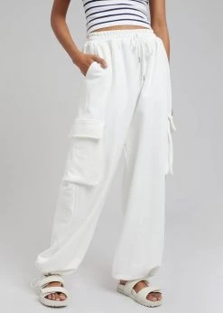 The Frankie Shop Chava Cargo Joggers - White CLOTHING