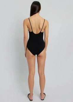 CLOTHING Christopher Esber Anglaise Tie Front One Piece - Black