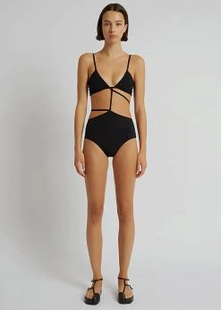 Christopher Esber Bikini Bandeau Tie One Piece - Black CLOTHING