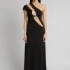 CLOTHING Christopher Esber Quartz Split Ruched Tank Dress - Black/Pink Stones