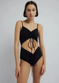 Christopher Esber Ruched Disconnect Swimsuit - Black CLOTHING