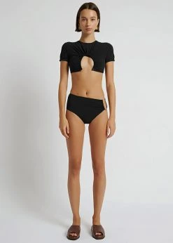 CLOTHING Christopher Esber Ruched Prong Tee - Black