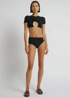 CLOTHING Christopher Esber Ruched Prong Tee - Black