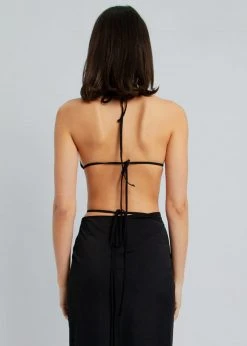 Christopher Esber Ruched Underbust Bikini Top - Black CLOTHING