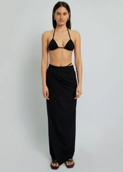 Christopher Esber Ruched Underbust Bikini Top - Black CLOTHING