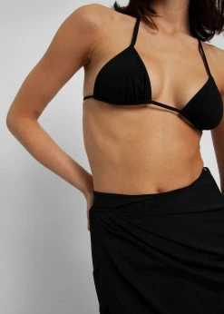 Christopher Esber Ruched Underbust Bikini Top - Black CLOTHING