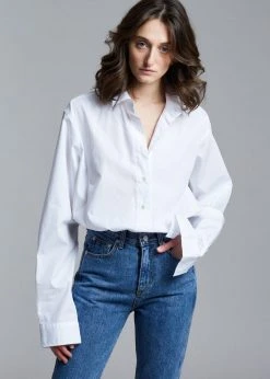The Frankie Shop CLOTHING Dusky Classic Oversized Shirt - White