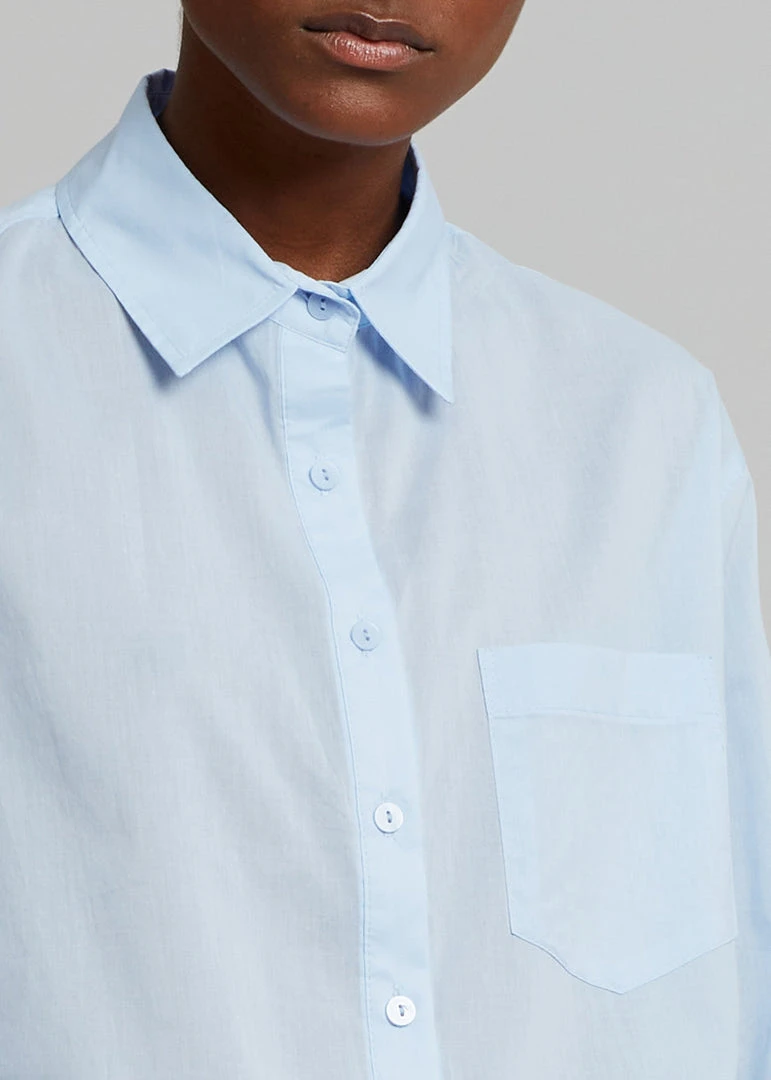 The Frankie Shop CLOTHING Cleia Shirt - Light Blue 2 The Frankie Shop CLOTHING Cleia Shirt - Light Blue