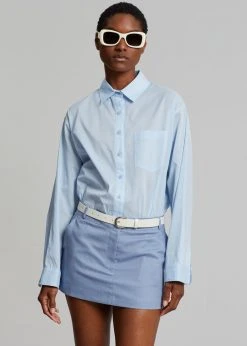 The Frankie Shop CLOTHING Cleia Shirt - Light Blue 13 The Frankie Shop CLOTHING Cleia Shirt - Light Blue
