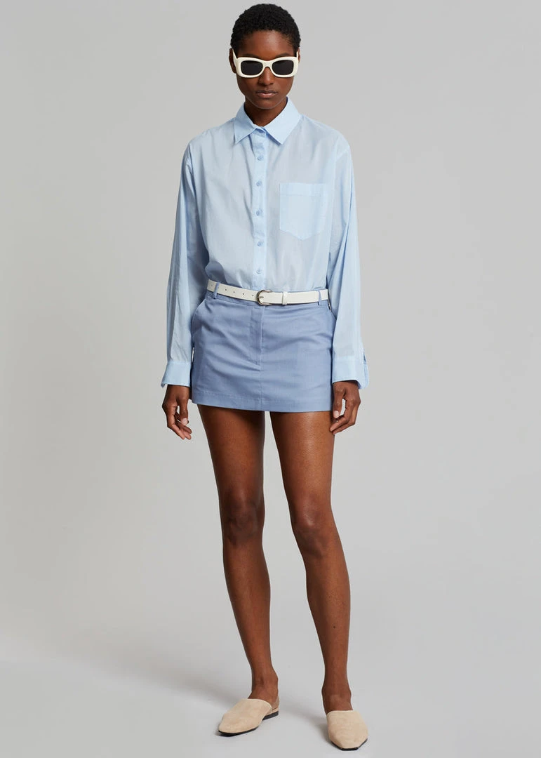 The Frankie Shop CLOTHING Cleia Shirt - Light Blue 6 The Frankie Shop CLOTHING Cleia Shirt - Light Blue