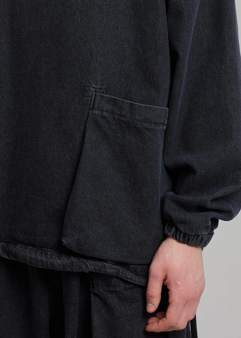 Farmers Market Cliff Denim Hoodie - Black Men 7 Farmers Market Cliff Denim Hoodie - Black Men