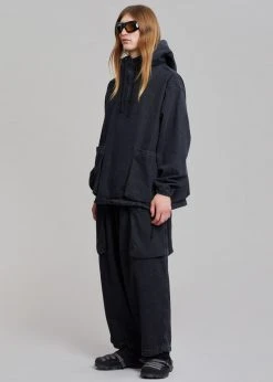 Farmers Market Cliff Denim Hoodie - Black Men