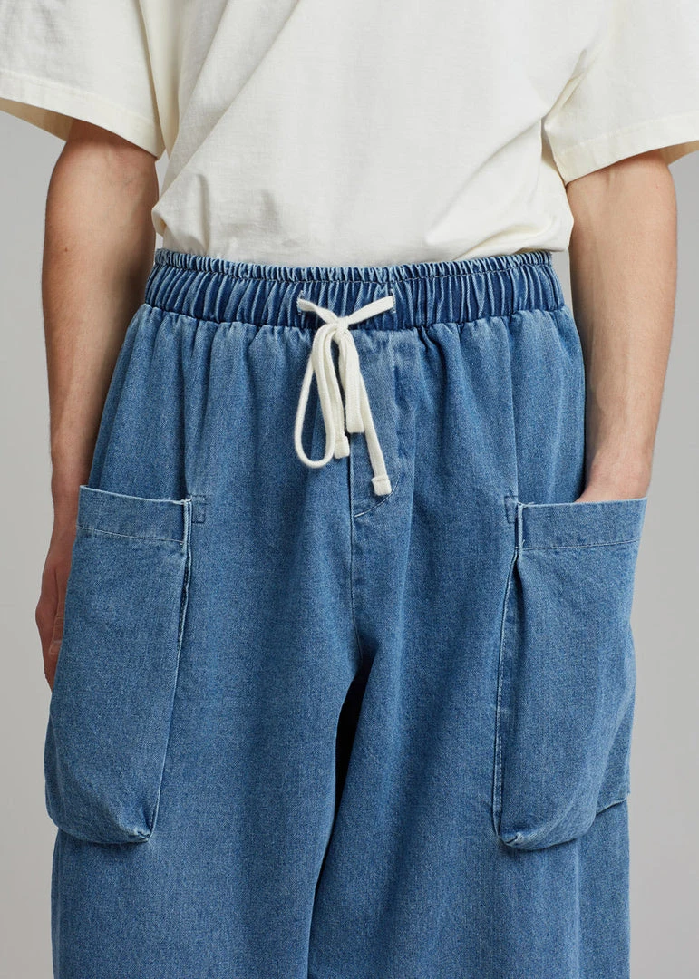 The Farmers Market Cliff Denim Balloon Pants - Worn Wash 4 The Farmers Market Cliff Denim Balloon Pants - Worn Wash