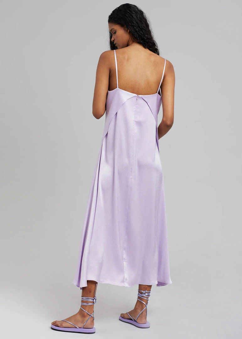 Plus Hong Cordelia Satin Dress - Lilac 6 Plus Hong Cordelia Satin Dress - Lilac
