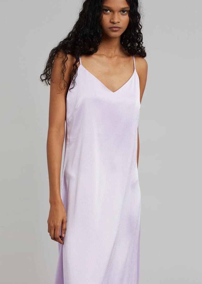 Plus Hong Cordelia Satin Dress - Lilac 5 Plus Hong Cordelia Satin Dress - Lilac