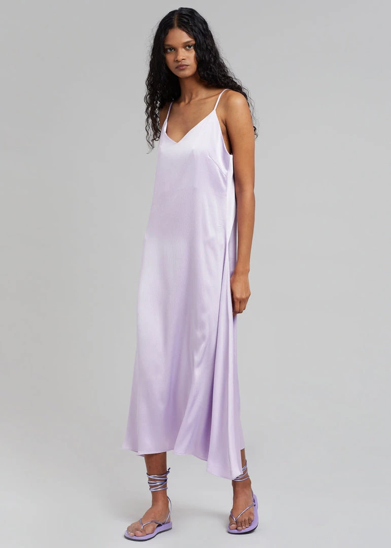 Plus Hong Cordelia Satin Dress - Lilac 4 Plus Hong Cordelia Satin Dress - Lilac