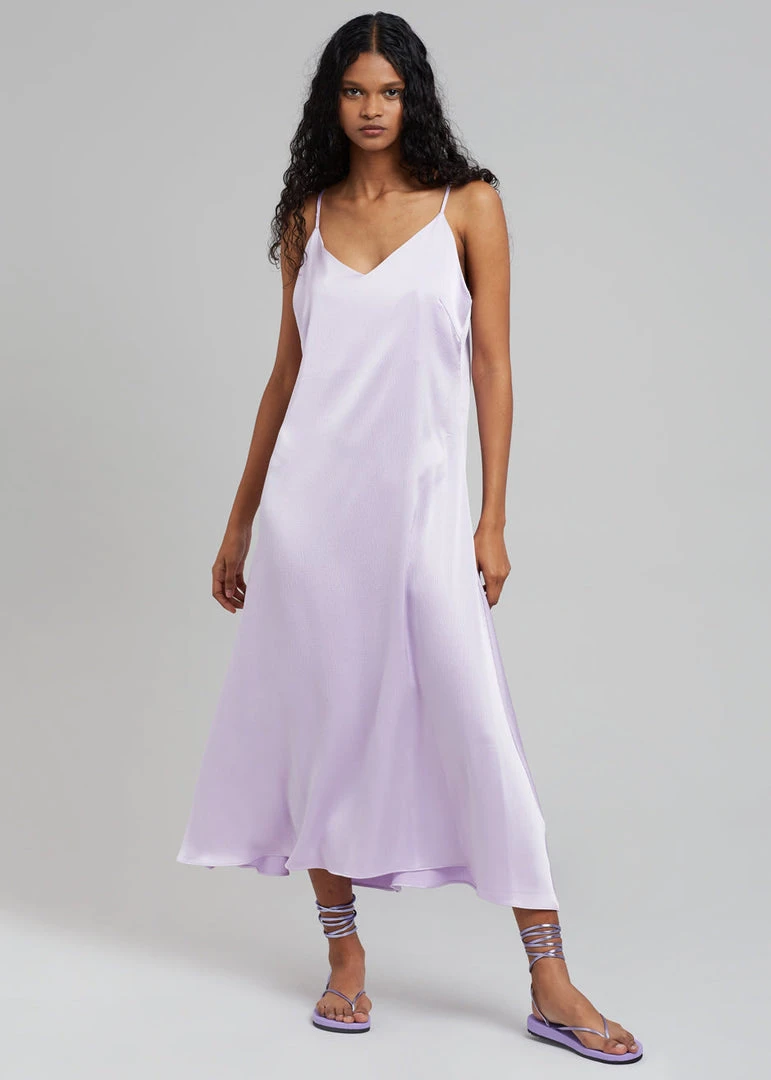 Plus Hong Cordelia Satin Dress - Lilac 3 Plus Hong Cordelia Satin Dress - Lilac