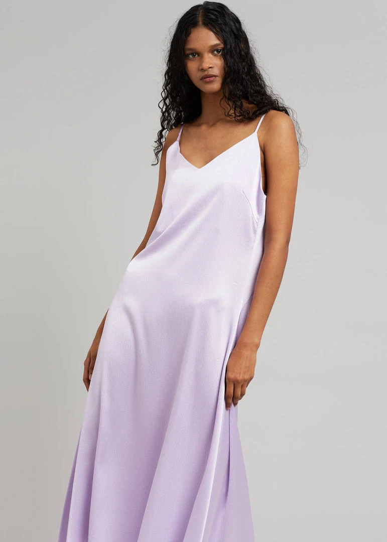 Plus Hong Cordelia Satin Dress - Lilac 2 Plus Hong Cordelia Satin Dress - Lilac