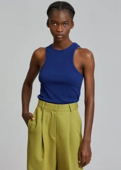 Cream Villa Corsy Ribbed Tank - Navy CLOTHING 9 Cream Villa Corsy Ribbed Tank - Navy CLOTHING