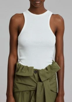 Cream Villa Corsy Ribbed Tank - Optic White 13 Cream Villa Corsy Ribbed Tank - Optic White