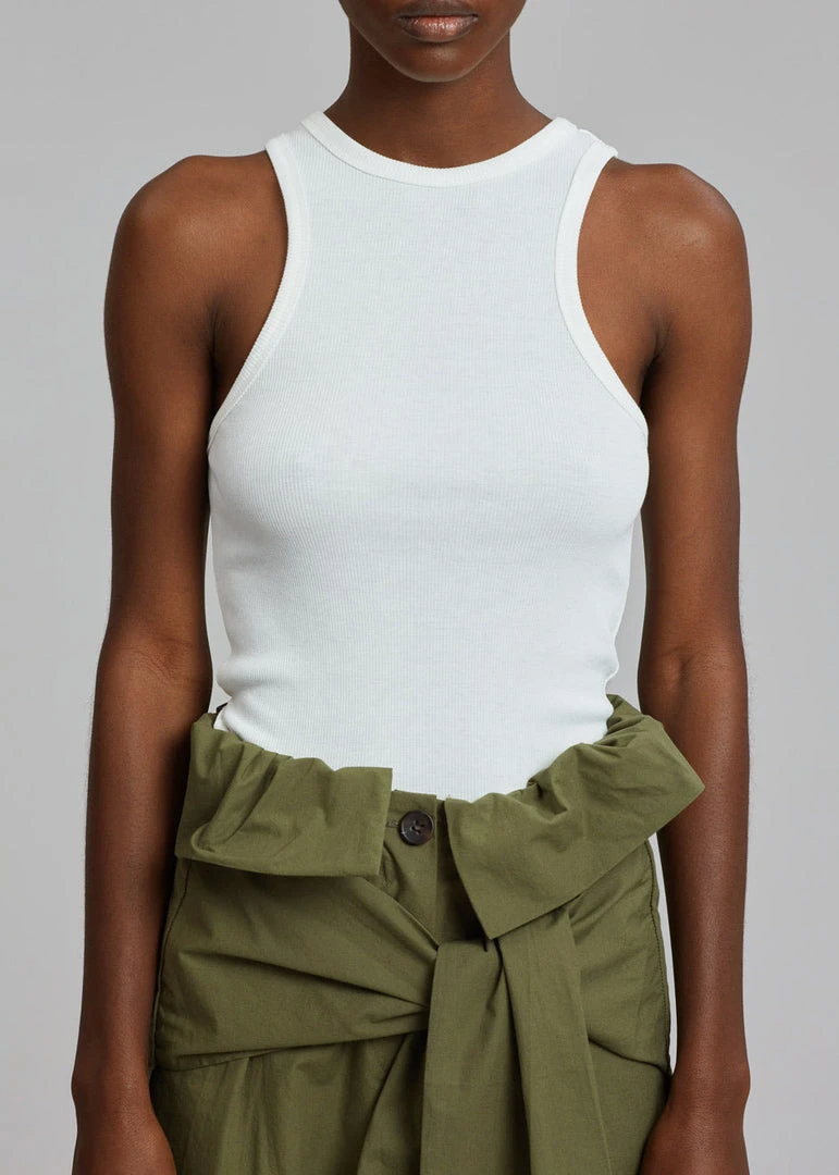 Cream Villa Corsy Ribbed Tank - Optic White 6 Cream Villa Corsy Ribbed Tank - Optic White