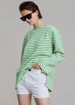 Another Avenue Cousteau Top - Green Stripe CLOTHING 6 Another Avenue Cousteau Top - Green Stripe CLOTHING