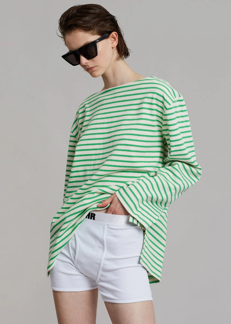 Another Avenue Cousteau Top - Green Stripe CLOTHING 3 Another Avenue Cousteau Top - Green Stripe CLOTHING