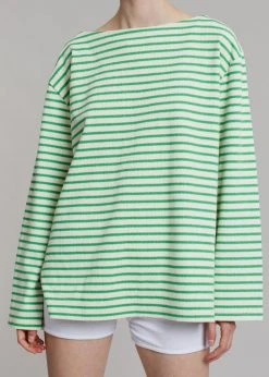 Another Avenue Cousteau Top - Green Stripe CLOTHING