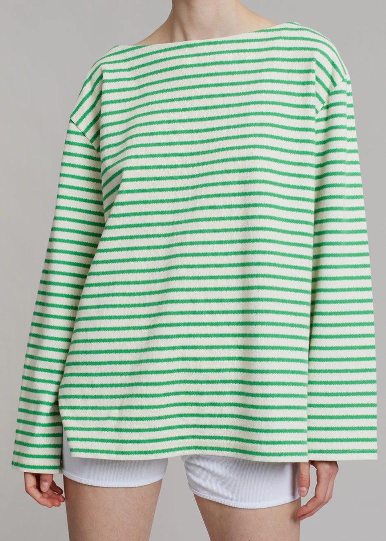 Another Avenue Cousteau Top - Green Stripe CLOTHING 2 Another Avenue Cousteau Top - Green Stripe CLOTHING