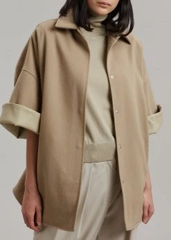 The Frankie Shop Cybele Overshirt - Natural