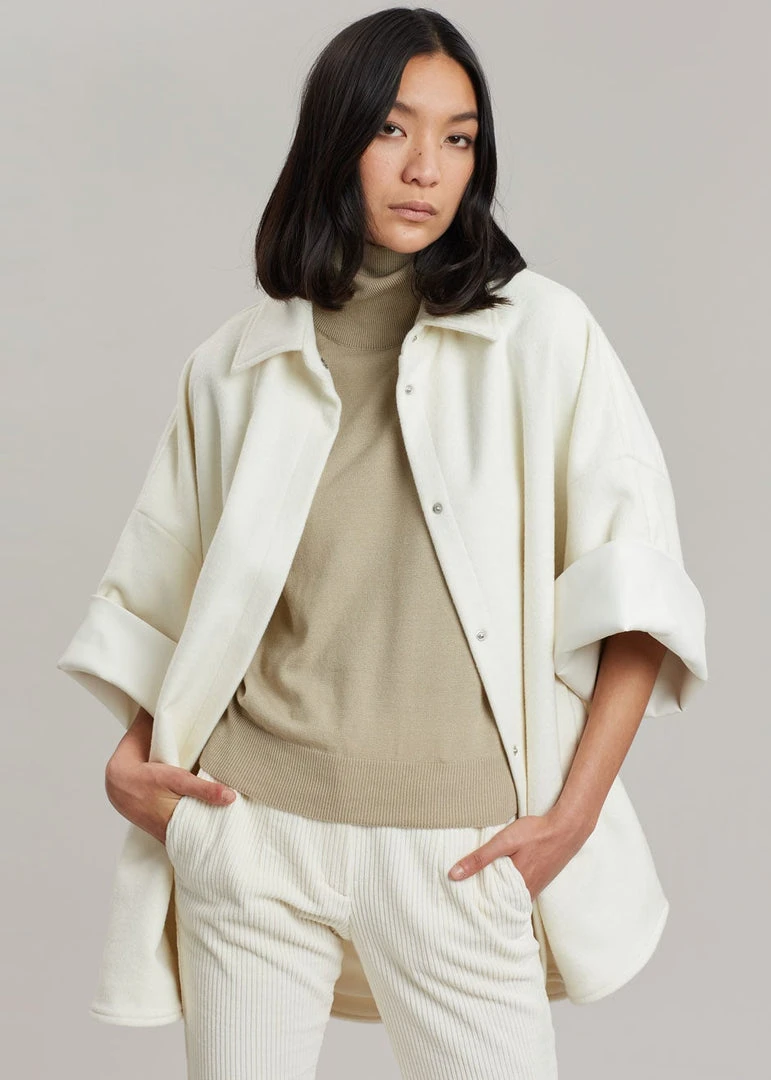 The Frankie Shop Cybele Overshirt - White 2 The Frankie Shop Cybele Overshirt - White