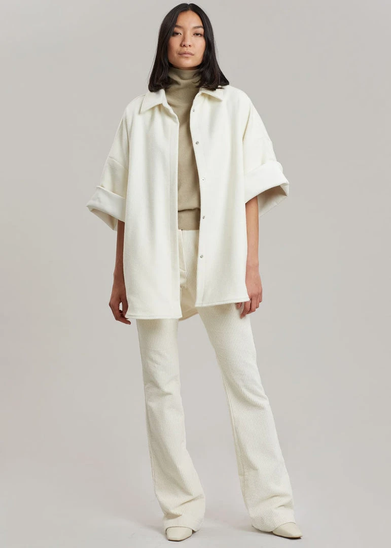 The Frankie Shop Cybele Overshirt - White 1 The Frankie Shop Cybele Overshirt - White