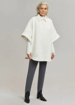 The Frankie Shop Cybele Overshirt - White 20 The Frankie Shop Cybele Overshirt - White