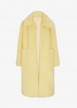 Art Is Over Dafna Sherpa Coat - Lemon CLOTHING