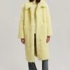 Art Is Over Dafna Sherpa Coat - Lemon CLOTHING