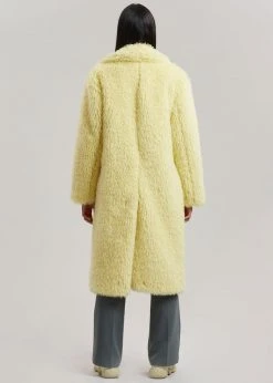 Art Is Over Dafna Sherpa Coat - Lemon CLOTHING