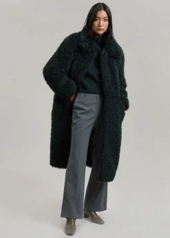 Art Is Over Dafna Sherpa Coat - Pine 11 Art Is Over Dafna Sherpa Coat - Pine