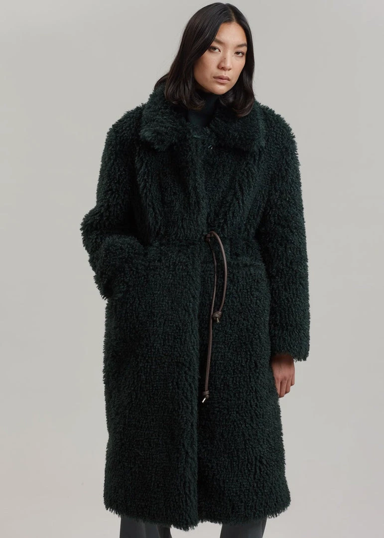 Art Is Over Dafna Sherpa Coat - Pine 7 Art Is Over Dafna Sherpa Coat - Pine