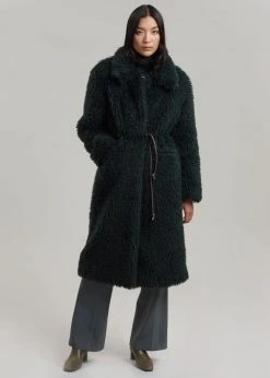 Art Is Over Dafna Sherpa Coat - Pine 13 Art Is Over Dafna Sherpa Coat - Pine