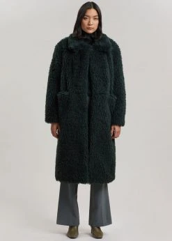 Art Is Over Dafna Sherpa Coat - Pine 12 Art Is Over Dafna Sherpa Coat - Pine