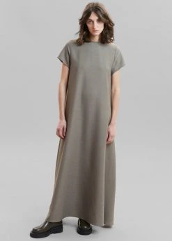 The Frankie Shop Dakota A-Line Dress - Slate Green CLOTHING 12 The Frankie Shop Dakota A-Line Dress - Slate Green CLOTHING