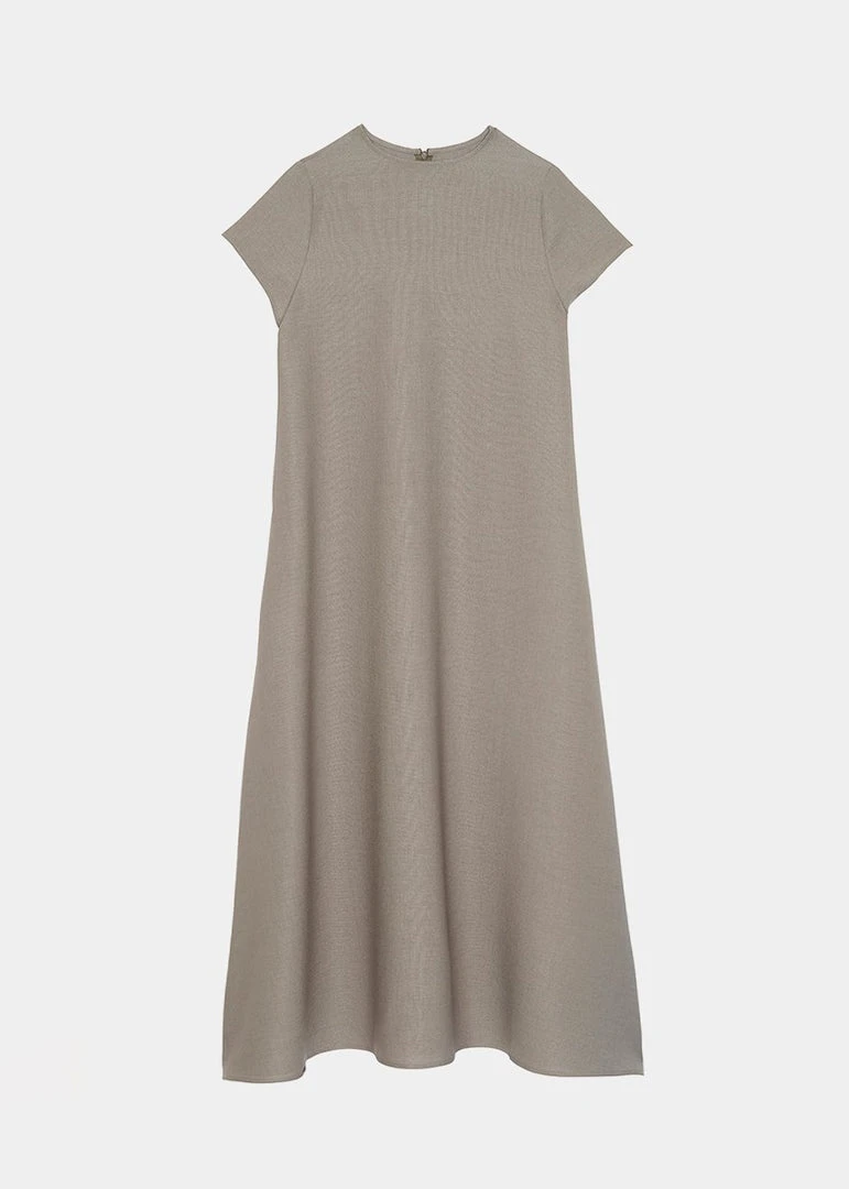 The Frankie Shop Dakota A-Line Dress - Slate Green CLOTHING 7 The Frankie Shop Dakota A-Line Dress - Slate Green CLOTHING