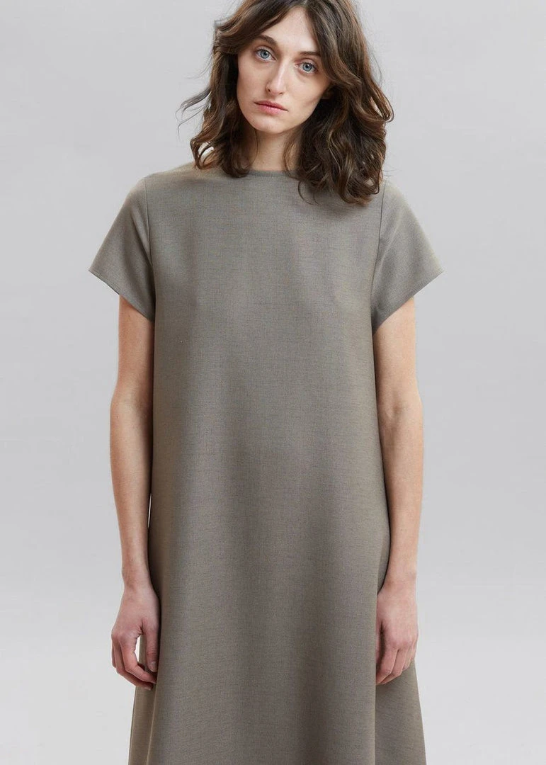 The Frankie Shop Dakota A-Line Dress - Slate Green CLOTHING 4 The Frankie Shop Dakota A-Line Dress - Slate Green CLOTHING