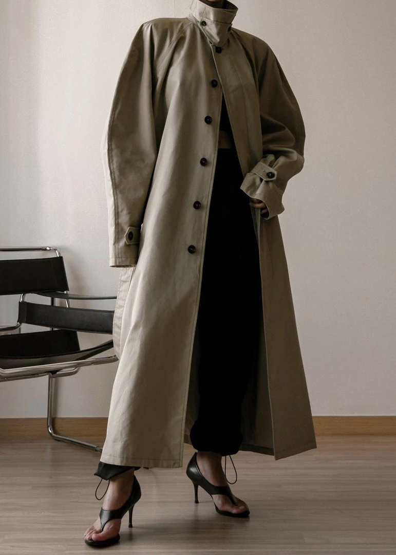 The Frankie Shop Decima Trench Coat - Slate Green 16 The Frankie Shop Decima Trench Coat - Slate Green