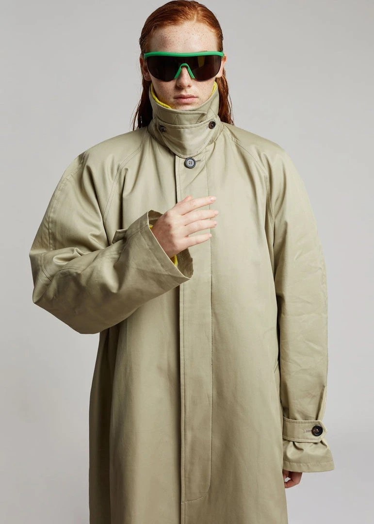 The Frankie Shop Decima Trench Coat - Slate Green 11 The Frankie Shop Decima Trench Coat - Slate Green