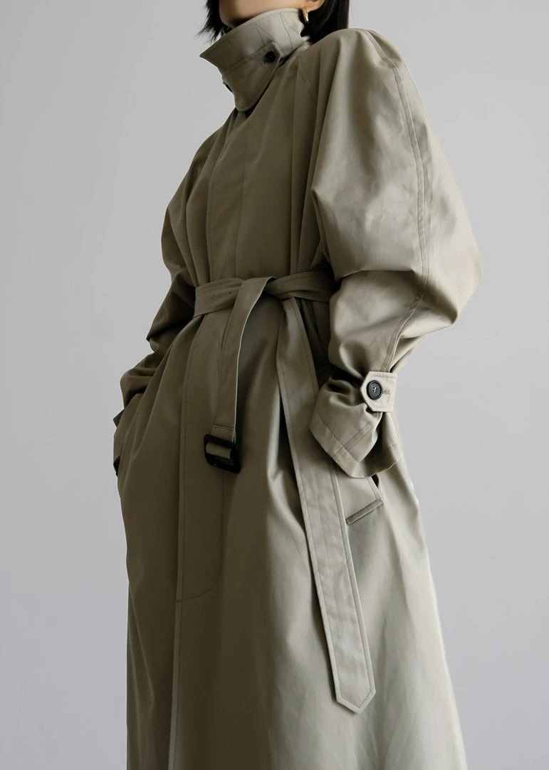 The Frankie Shop Decima Trench Coat - Slate Green 15 The Frankie Shop Decima Trench Coat - Slate Green