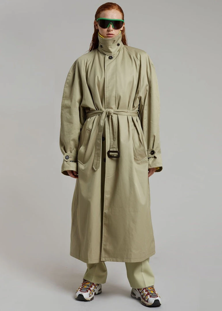 The Frankie Shop Decima Trench Coat - Slate Green 13 The Frankie Shop Decima Trench Coat - Slate Green