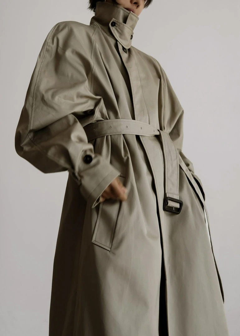 The Frankie Shop Decima Trench Coat - Slate Green 9 The Frankie Shop Decima Trench Coat - Slate Green