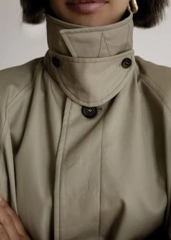 The Frankie Shop Decima Trench Coat - Slate Green 21 The Frankie Shop Decima Trench Coat - Slate Green